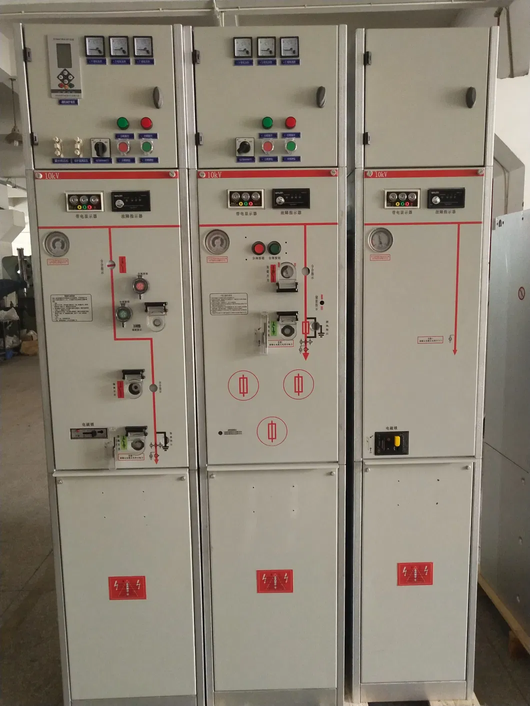 12 Kv Sf6 V-Gis Ring Main Unit Switchgear, Gas Insulated High-Voltage Rmu Distribution Cabinet