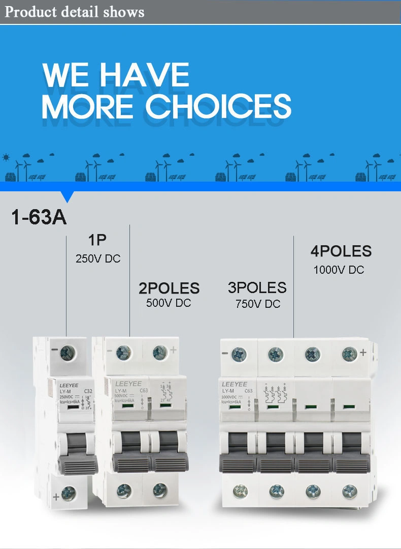 1p 250V DC 6ka DC Mini Circuit Breaker