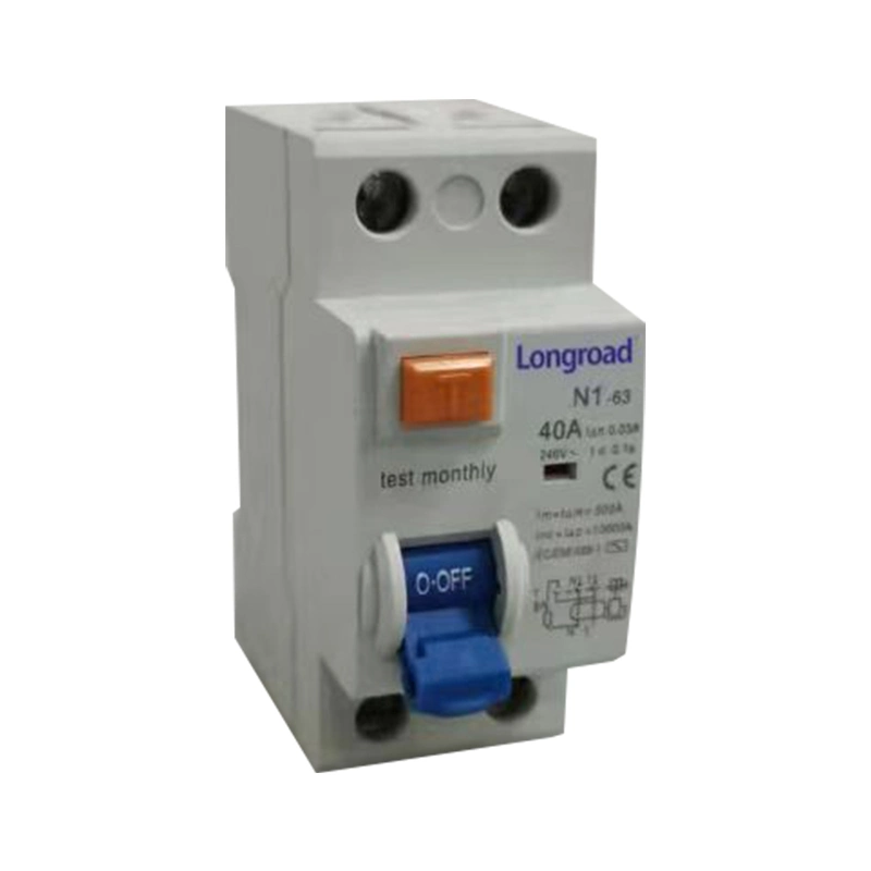 CE Certificate Electromagnetic Type RCCB 2, 4 Poles 16A 32A 63A 100A Magnetic ELCB RCD RCBO Residual Current Circuit Breaker