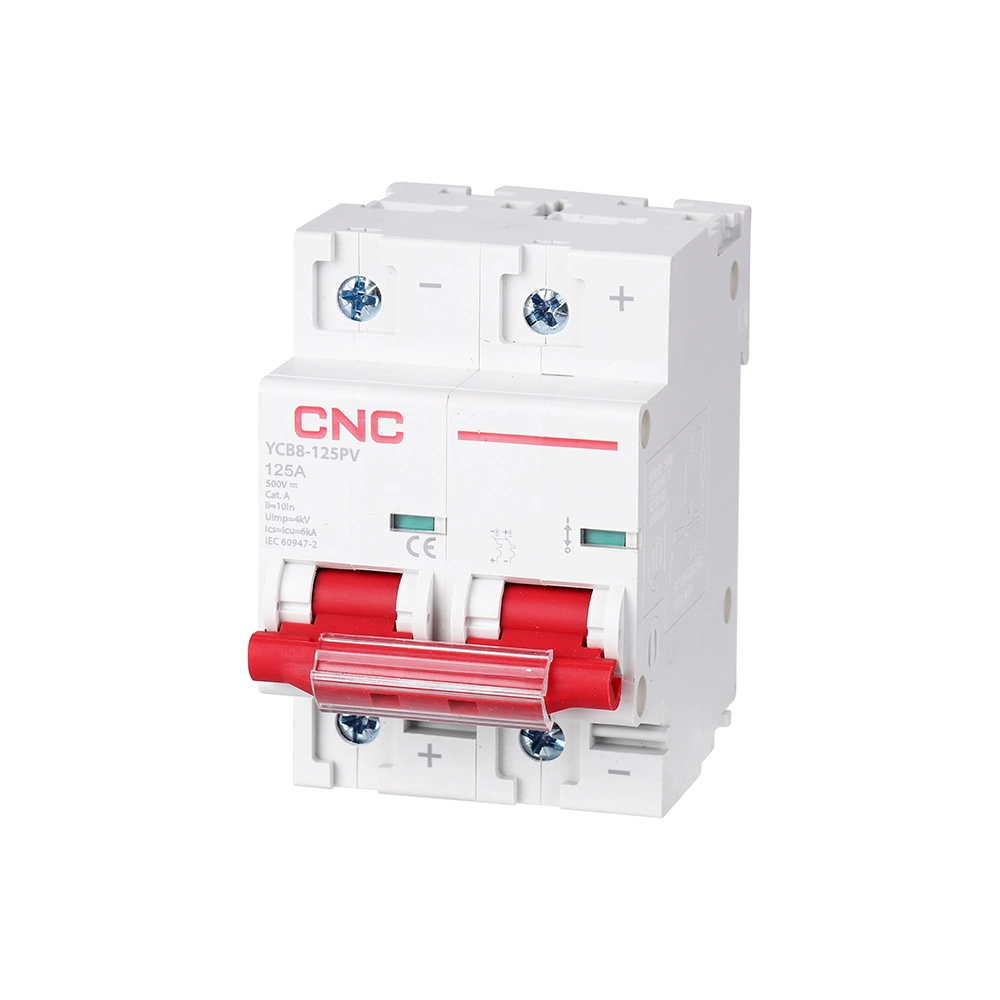 Ycb8-125PV Solar 16A 20A 32A 125A 1p 2p 3p 4p MCB DC Mini Circuit Breaker