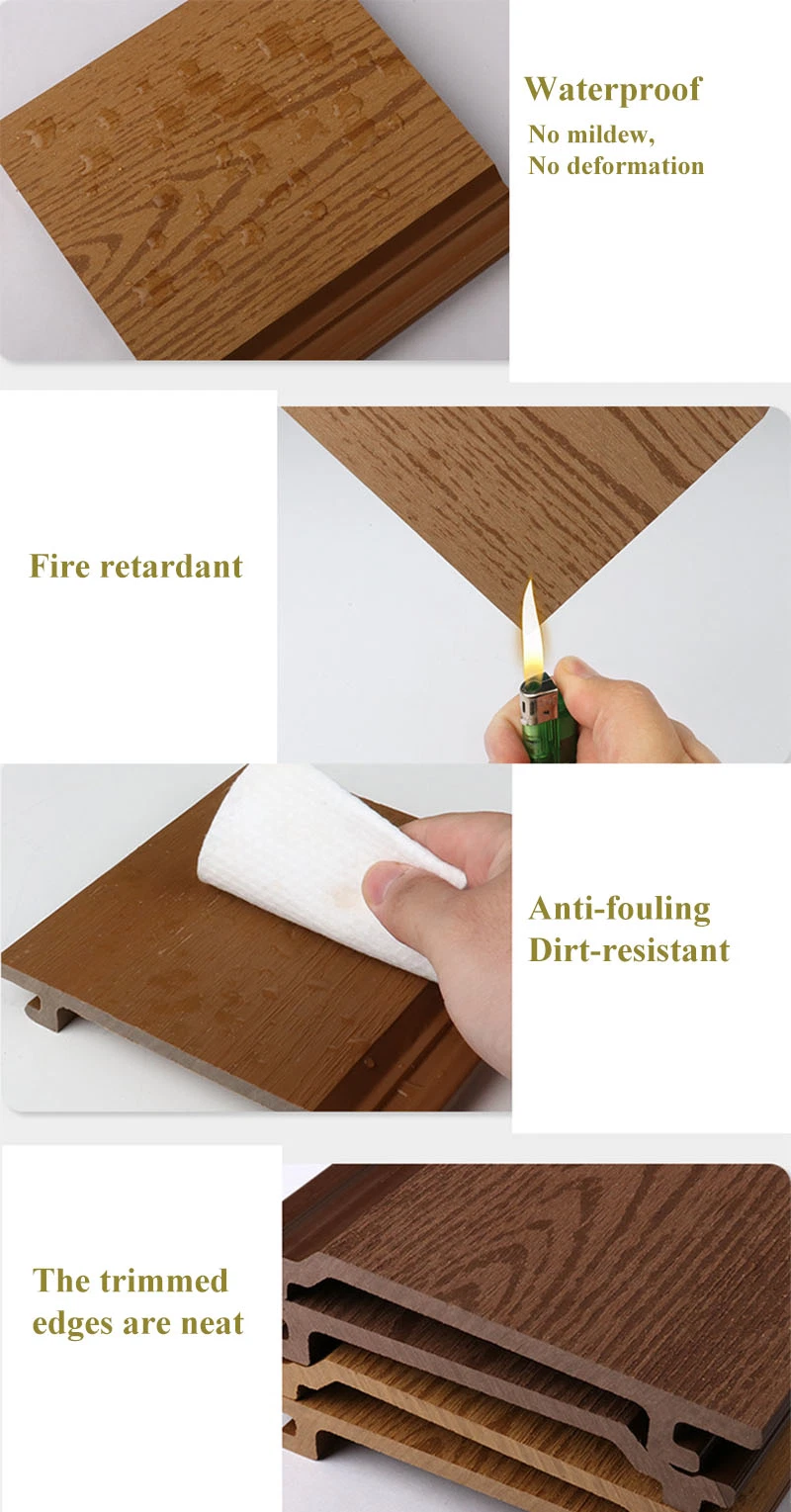 Good Service Outdoor WPC Material Cladding Veneer Wall Panel Plastic Wood Board