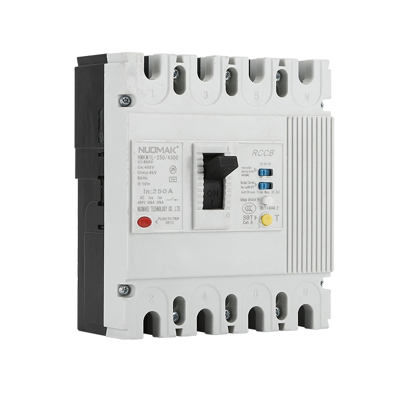 MCCB Manufacturer&prime; S Case Earth Leakage Circuit Breaker250A 3p/4p Nuomake Hmkm1l-250L/4300