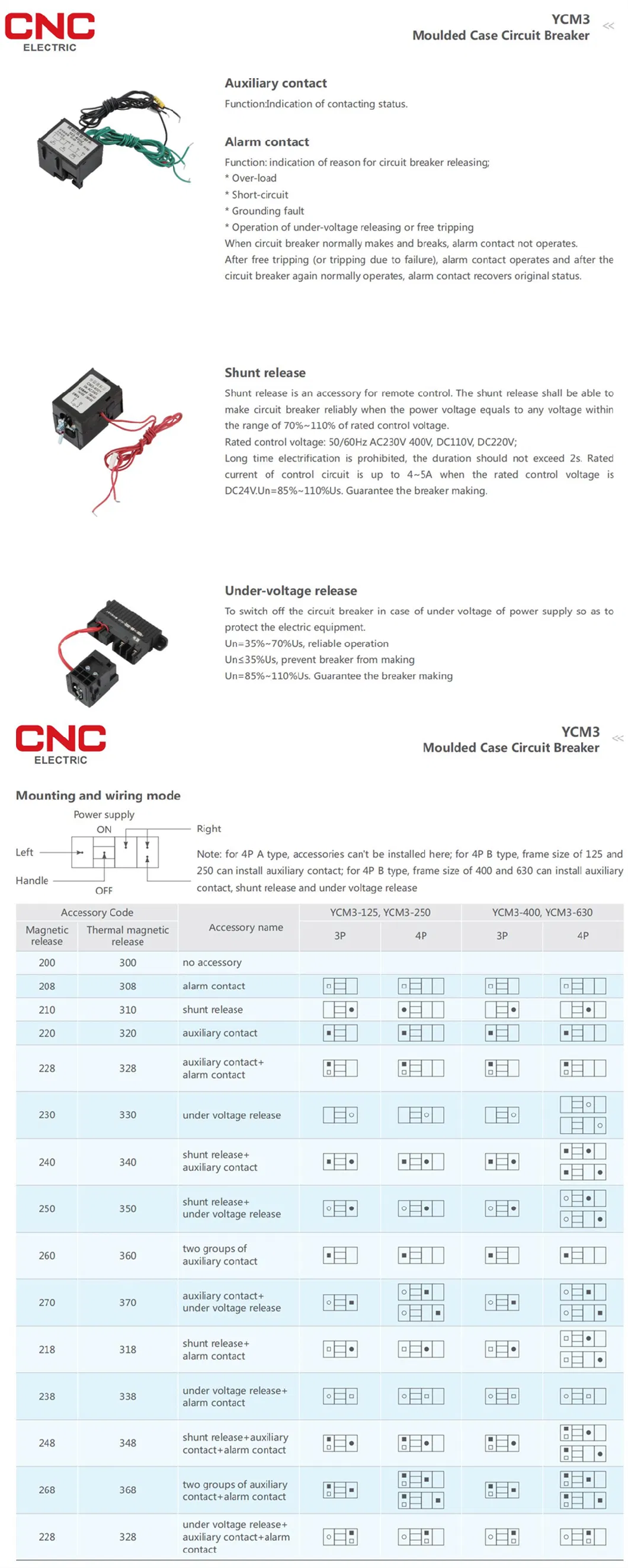 Manufacturers Circuit Breaker MCB MCCB 630A 4p