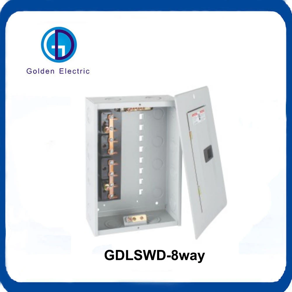 4way Surface Mount Type Distribution Panel Board Metal Electrical Plug-in Load Center Panel Box