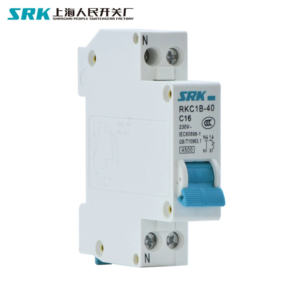 5-Year Guarantee 4.5ka 6A 10A 16A 20A 25A 32A 40A Single Phase 18mm 2p 1p+N Sp Dpn MCB Mini Circuit Breaker