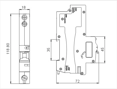 Dz47le-63 1p+N--4p Earth Leakage Circuit Breakers with Indicator RCBO Knl6-63