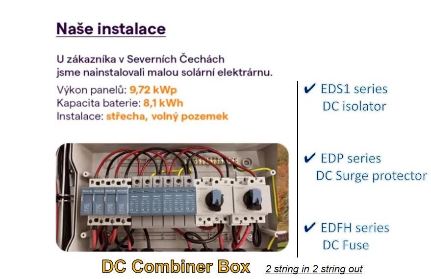 Customized Solar Panel Inverter Using DC Combiner Box 6 Sting in 1 out with Mc4 Gland Junction Box