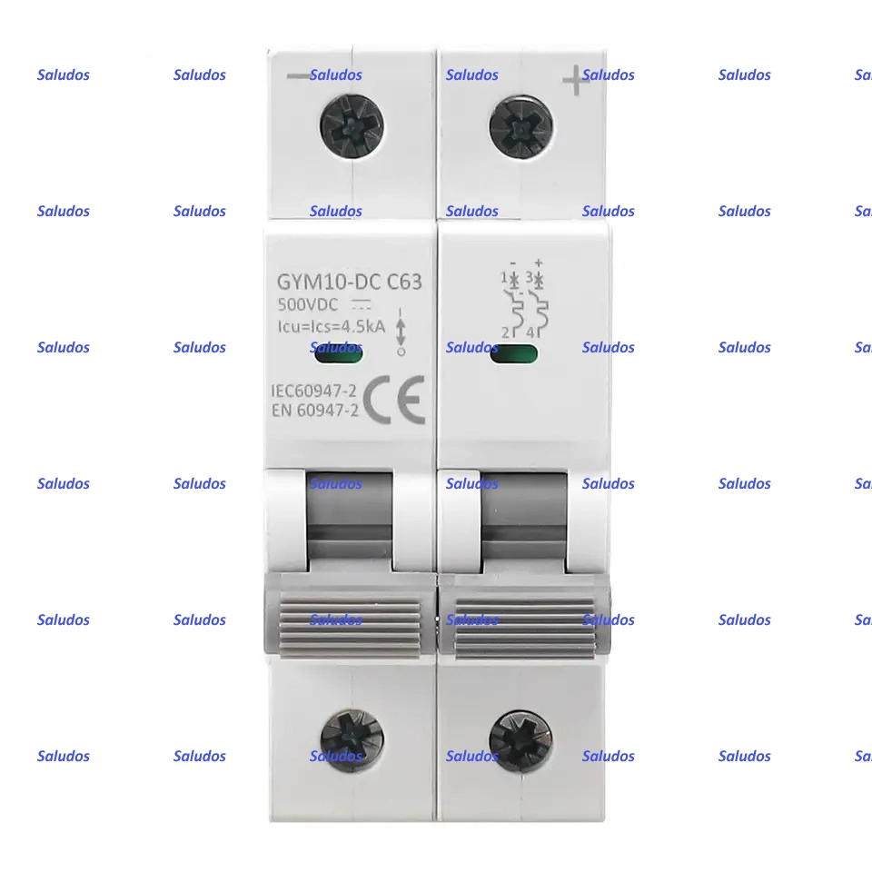 1p 4.5ka 63A DC MCB Solar System Protection Photovoltaic Circuit Breaker