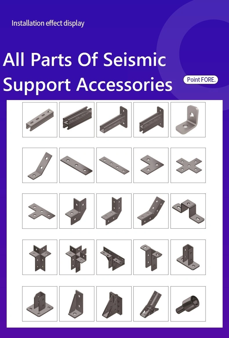 Earthquake Supports Bracket Equipment Seismic Stents Stainless Steel Prices Roof Truss Galvanized Steel C Channel