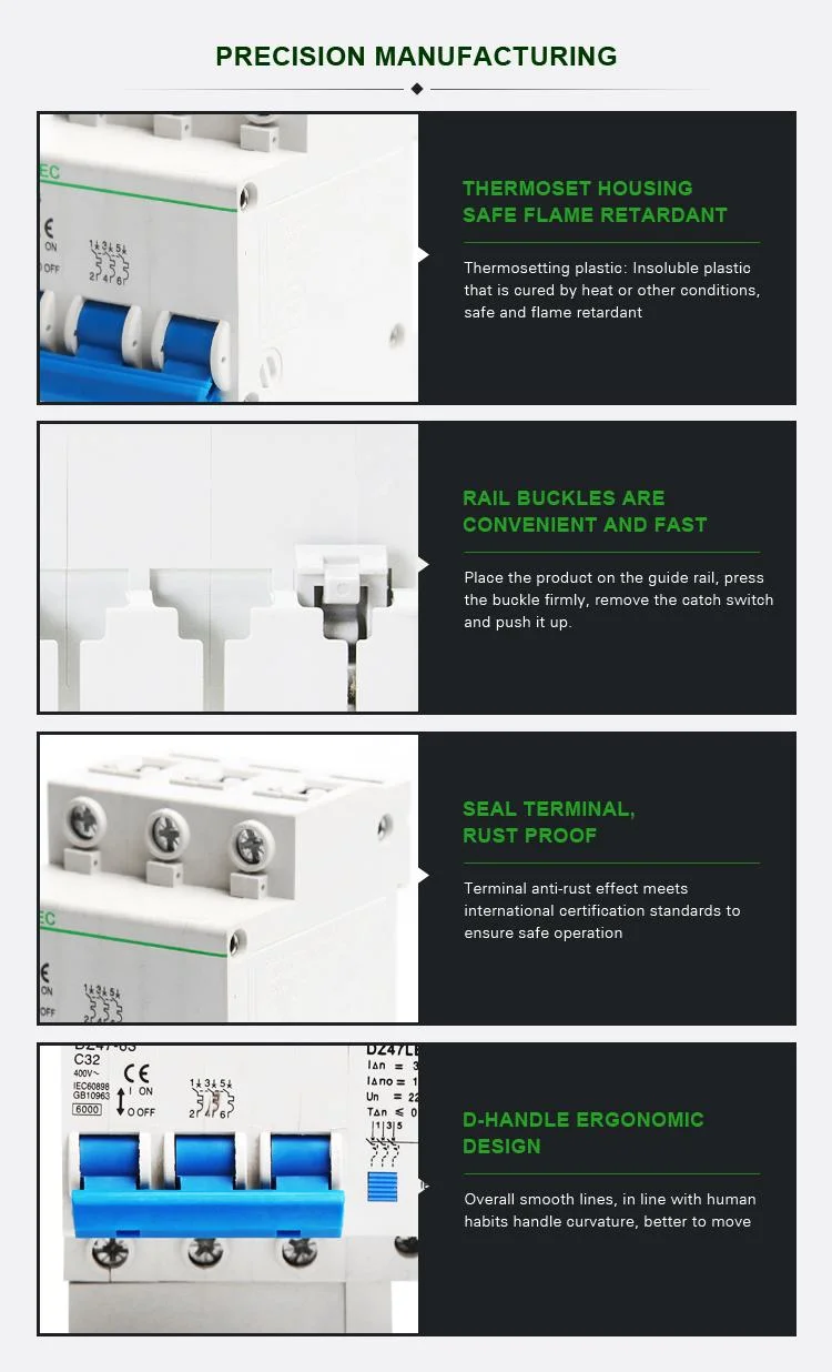 CE Approved 1 Pole Single Phase MCB 3 P 125 AMPS