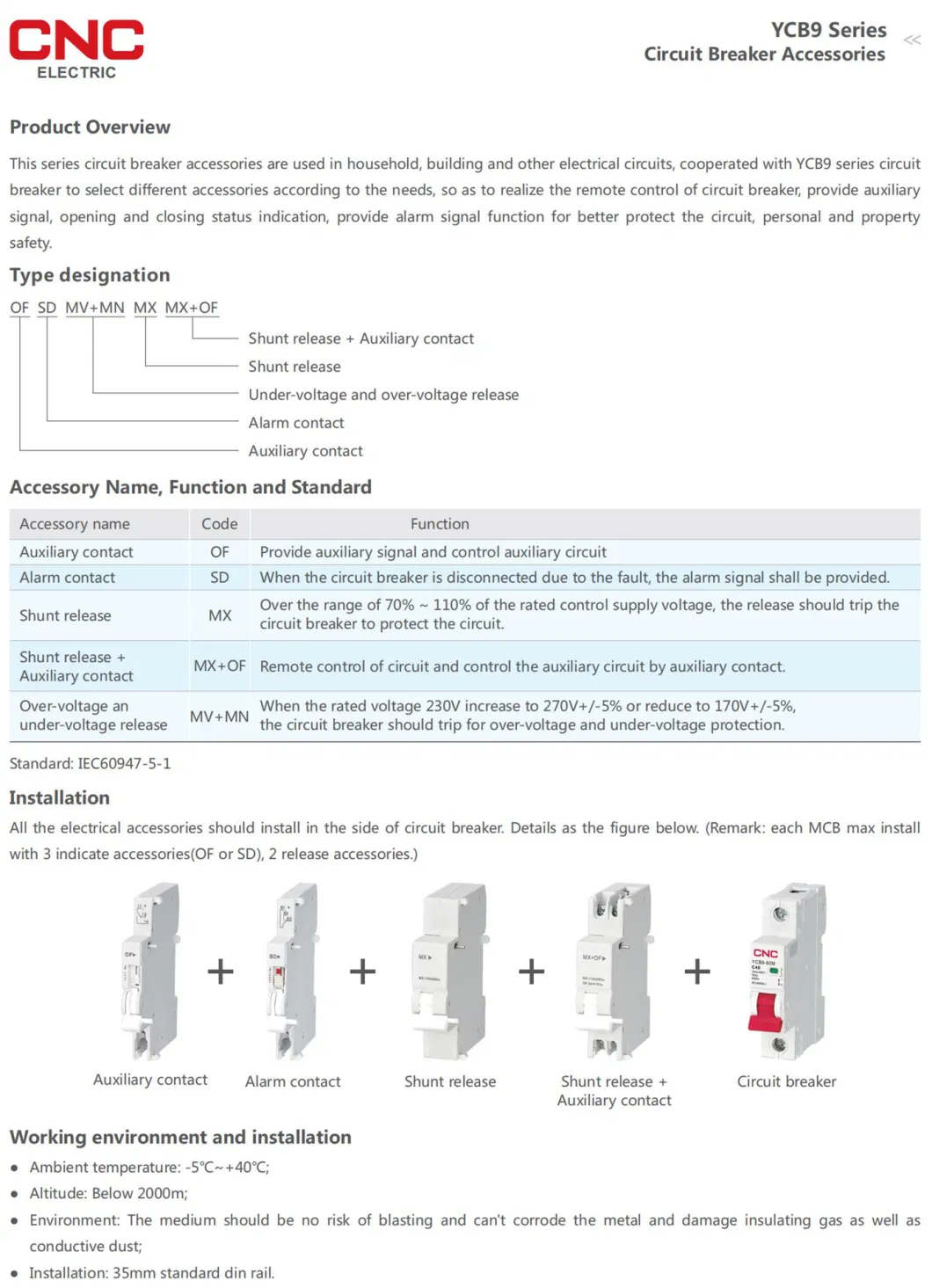 CNC Factory Directly Supply Miniature Circuit Breaker 10A Miniature Circuit Breaker (MCB) Miniature Breaker