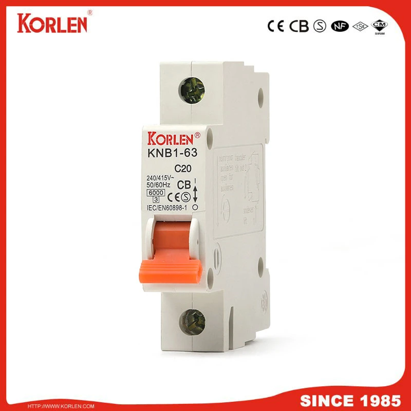 Miniature Circuit Breaker 4.5ka 63A CB Semko Knb1-63 3p