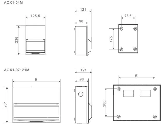 Aoasis Aox1-12m/Hlr Power Distribution Box Electrical Power Distribution Equipment Metal Consumer Unit