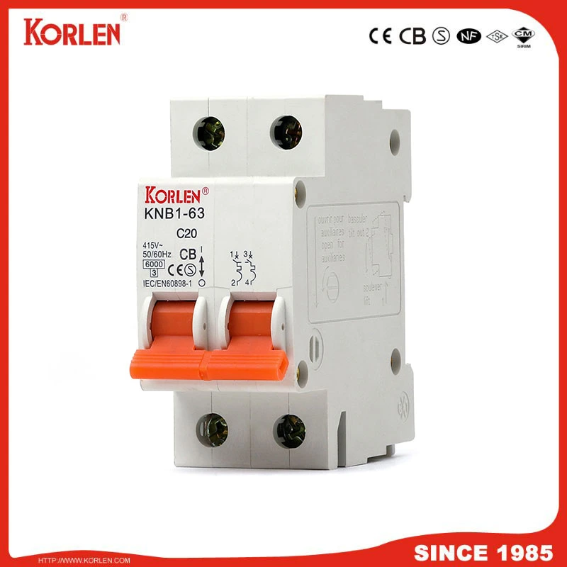 Miniature Circuit Breaker 4.5ka 63A CB Semko Knb1-63 3p