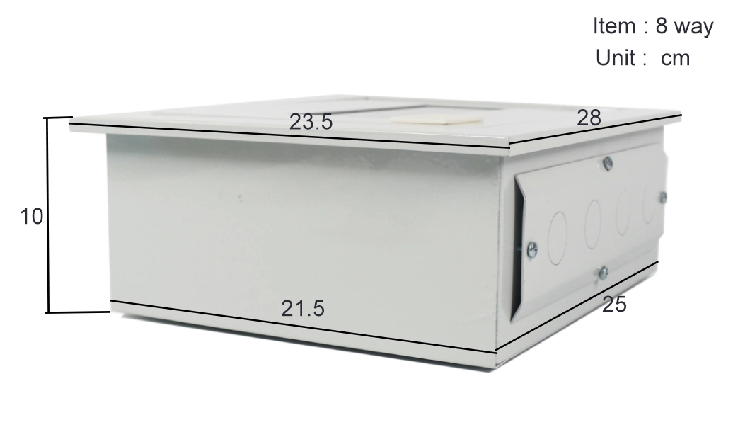 Mezeen IP54 8way Metal Waterproof Electrical Power dB MCB Distribution Box