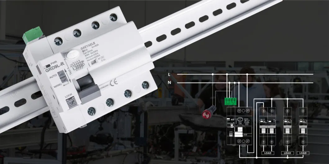 Geya Grd9l Automatic RCCB Auto Reclosing ELCB Auto Recloser 2p 4p RCCB Residual Current Circuit Breaker