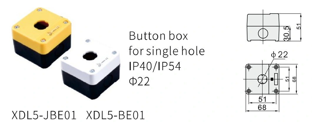 Xdl5-Jbe01 1 Hole Plastic Control Box Small Waterproof Plastic Boxes