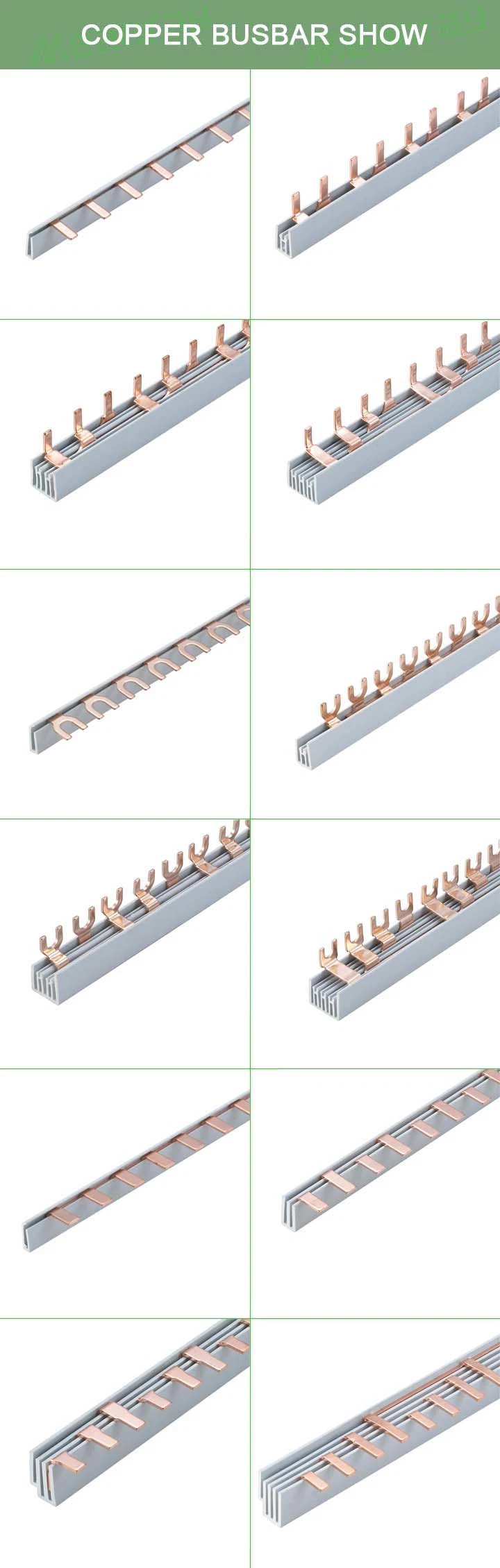 Pin Fork Copper Busbar Copper Busbar MCB Comb Bar