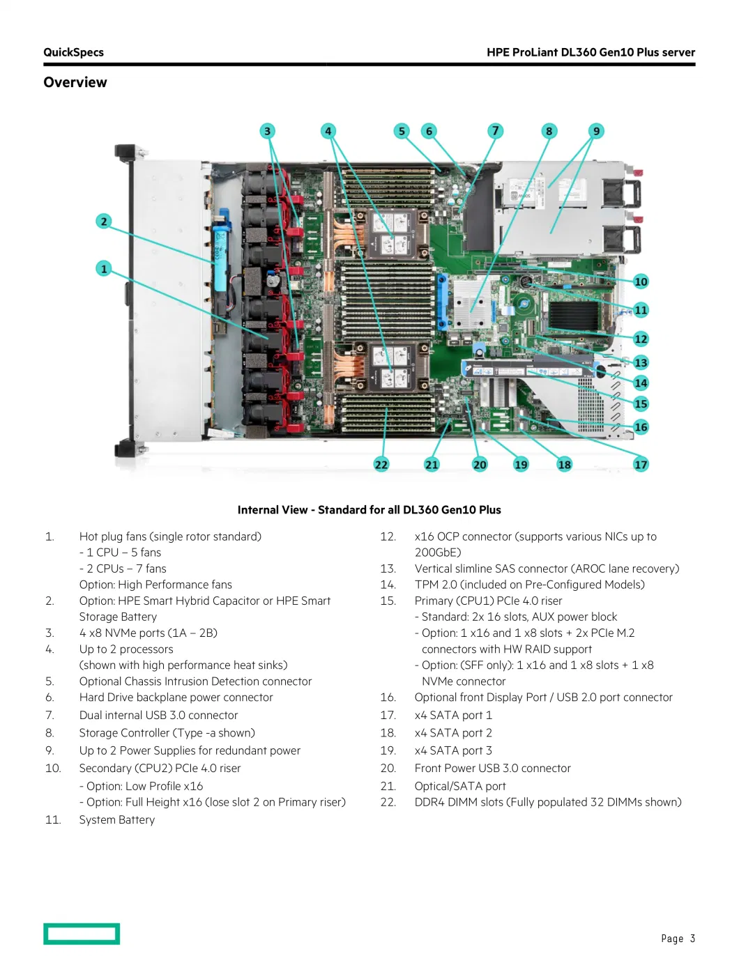 Dl580 Gen10 4u Chassis 4p Hpe Proliant for Database Storage and Graphics-Intensive Applications