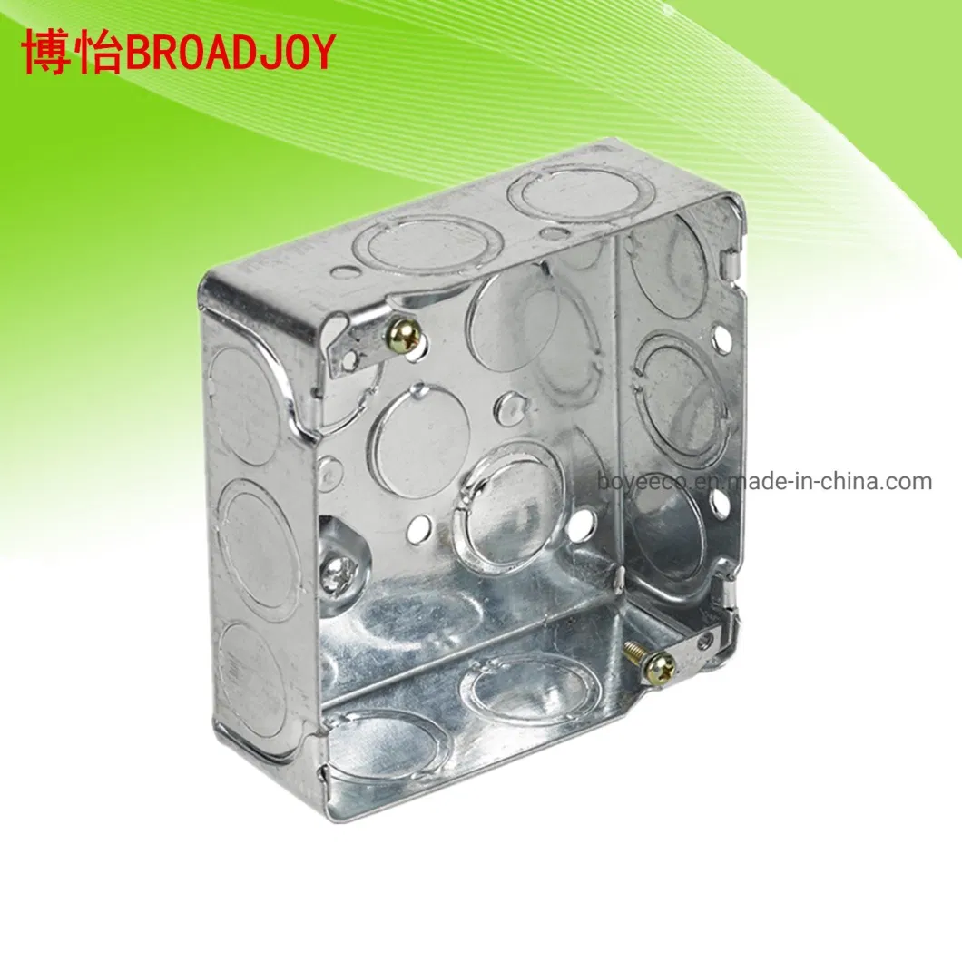 1 Gang Iron Steel Metal Box Electrical Cable Switch Galvanized Gi Box