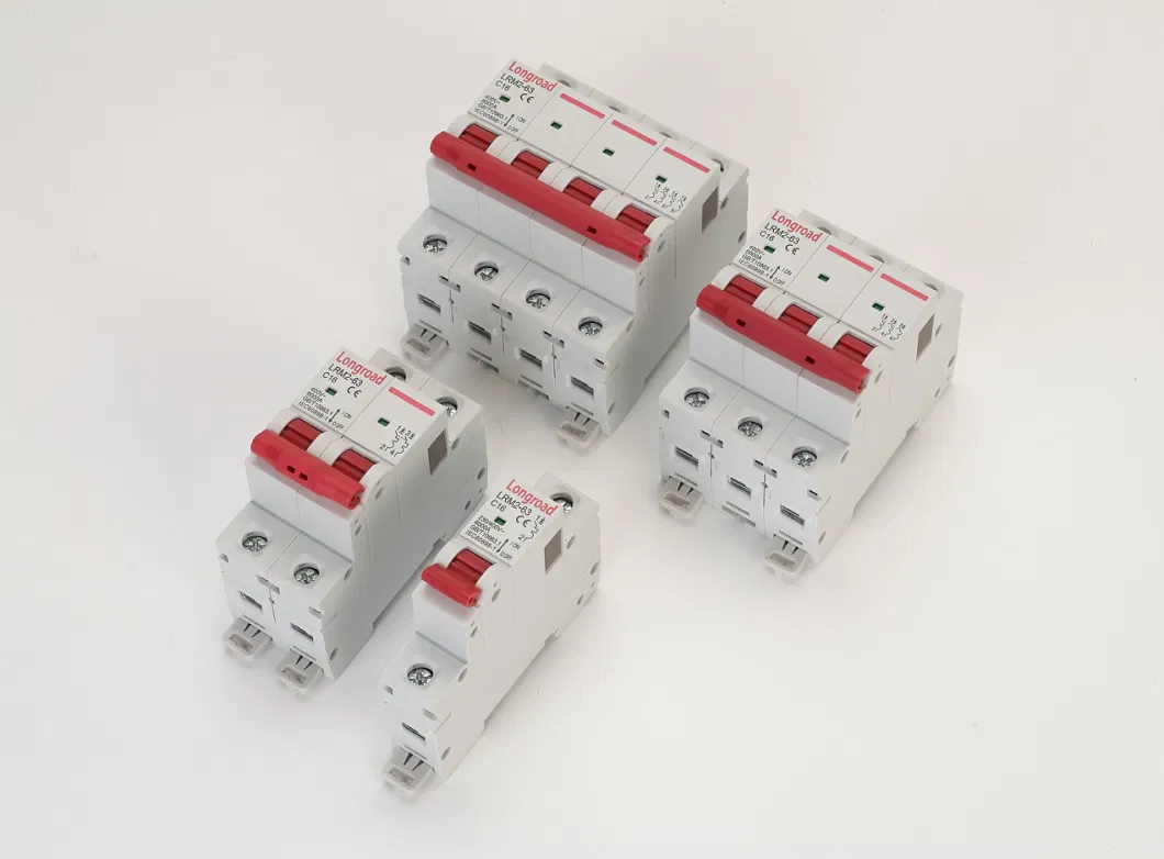 6000A Short Circuit Breaking Capacity Low Price MCB Circuit Breaker 1A 2A 6A 10A 16A 20A 25A 32A 40A 50A 63A Electric AC DC Miniature Circuit Breaker