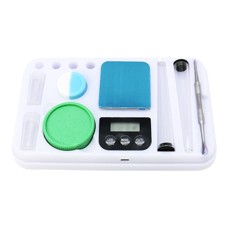 Wanchuang LED Rolling Tray with Built-in Digital Scale Grinder Containers Smoking Set