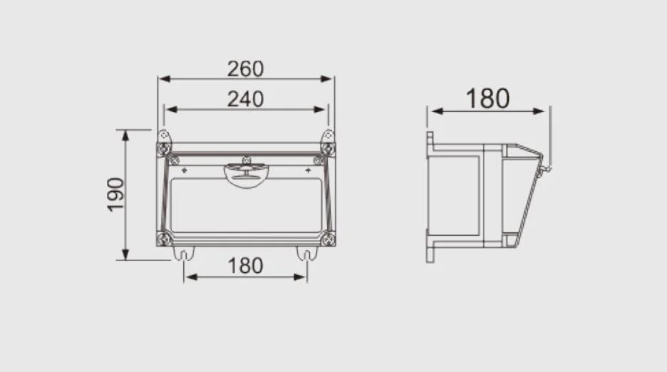 IP65 Waterproof 12way 24way MCB Plastic Distribution Box Industrial Electrical Power Distribution Board Box