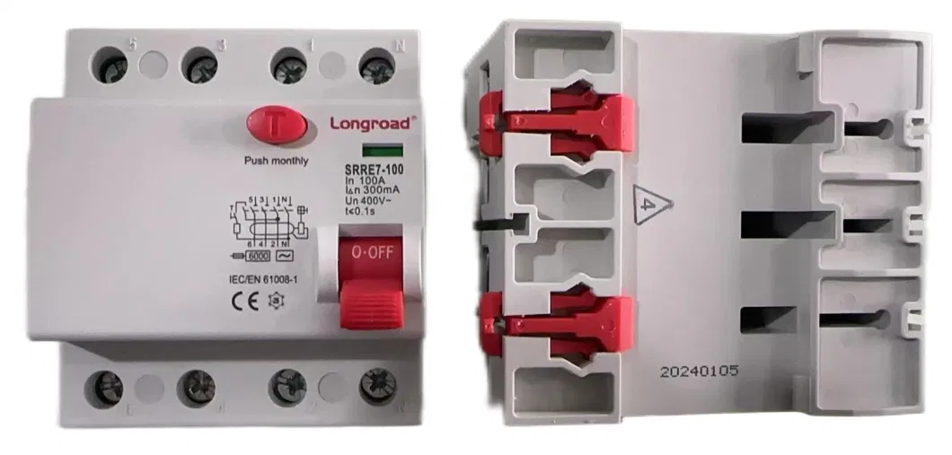 CE Certificate Electromagnetic Type RCCB 2, 4 Poles 16A 32A 63A 100A Magnetic ELCB RCD RCBO Residual Current Circuit Breaker