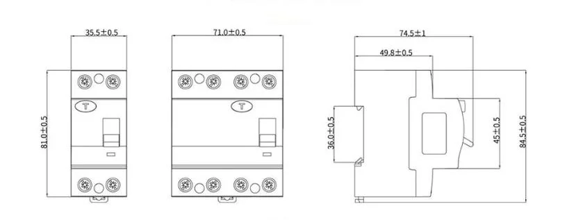 Electromagnetic Type MCB Earth Leakage Circuit Breaker