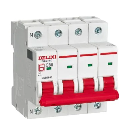 Delixi Cdb6I Solar AC RCCB 63A Miniature Circuit Breaker