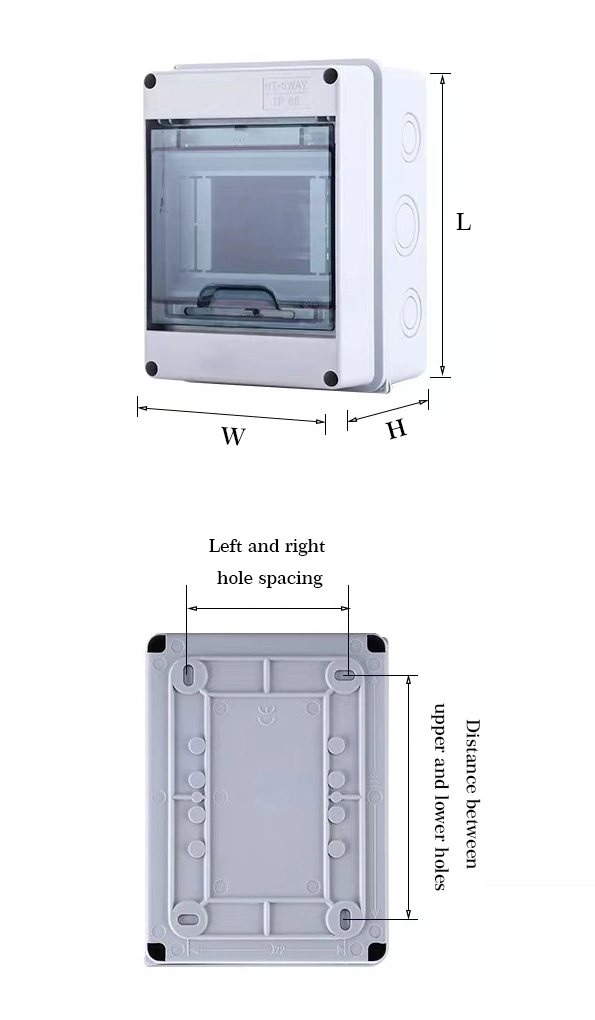 IP65 MCB Waterproof 8 Way Distribution Box Ht Box