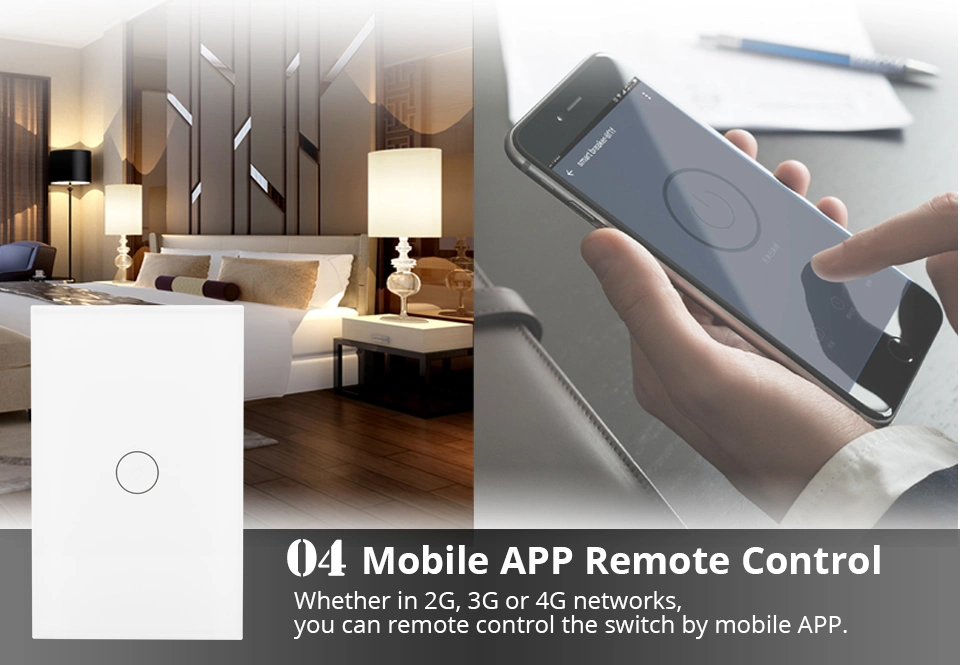 Glass Panel Mobile APP Remote Control WiFi Smart Wall Switch Work with Amazon Alexa Google Home EU UK