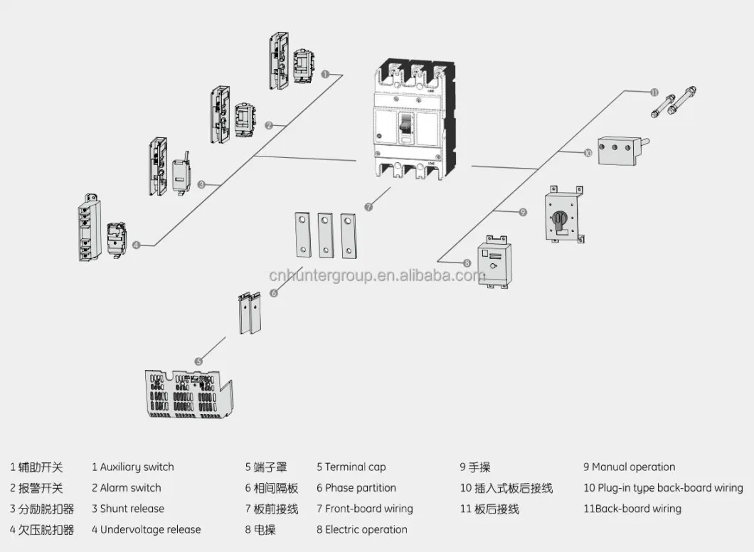 High Quality AC DC Type 3 Phase MCCB 400 AMP Circuit Breaker