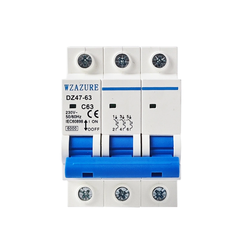 Dz47-63 3p Mini MCB 20A 32A 63A AC MCB Miniature Circuit Breaker