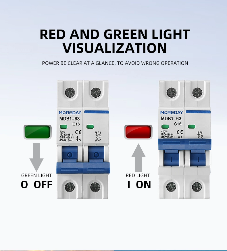 1p 2p 3p 4p MCB 230V 400V 1A 2A 3A 4A 6A 10A 16A 20A 25A 32A 40A 50A 63A AC DC Mini Miniature Circuit Breakers