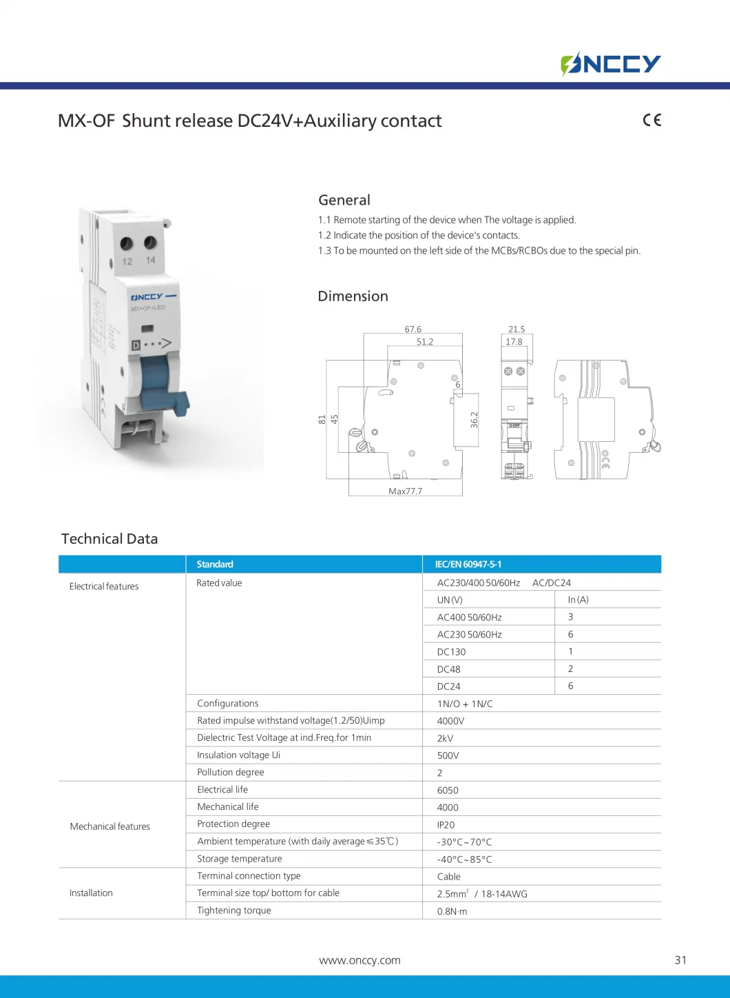 125A 1000V High Quality Mini Circuit Breaker MCB DIN Rail Mount Low Voltage Circuit Breakers