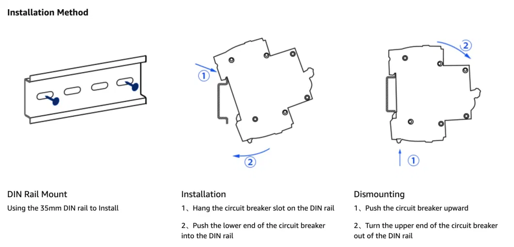 500V 6ka 2 Poles DC Circuit Breaker Disconnect Switch for Solar System