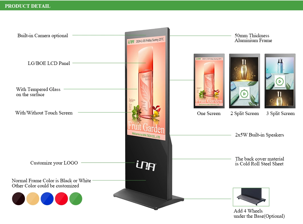 Advertising College Library Smart LED Video Panel Digital Display Screen Board