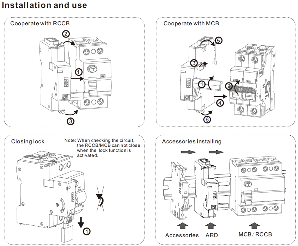 Geya Grd9l Automatic RCCB Auto Reclosing ELCB Auto Recloser 2p 4p RCCB Residual Current Circuit Breaker