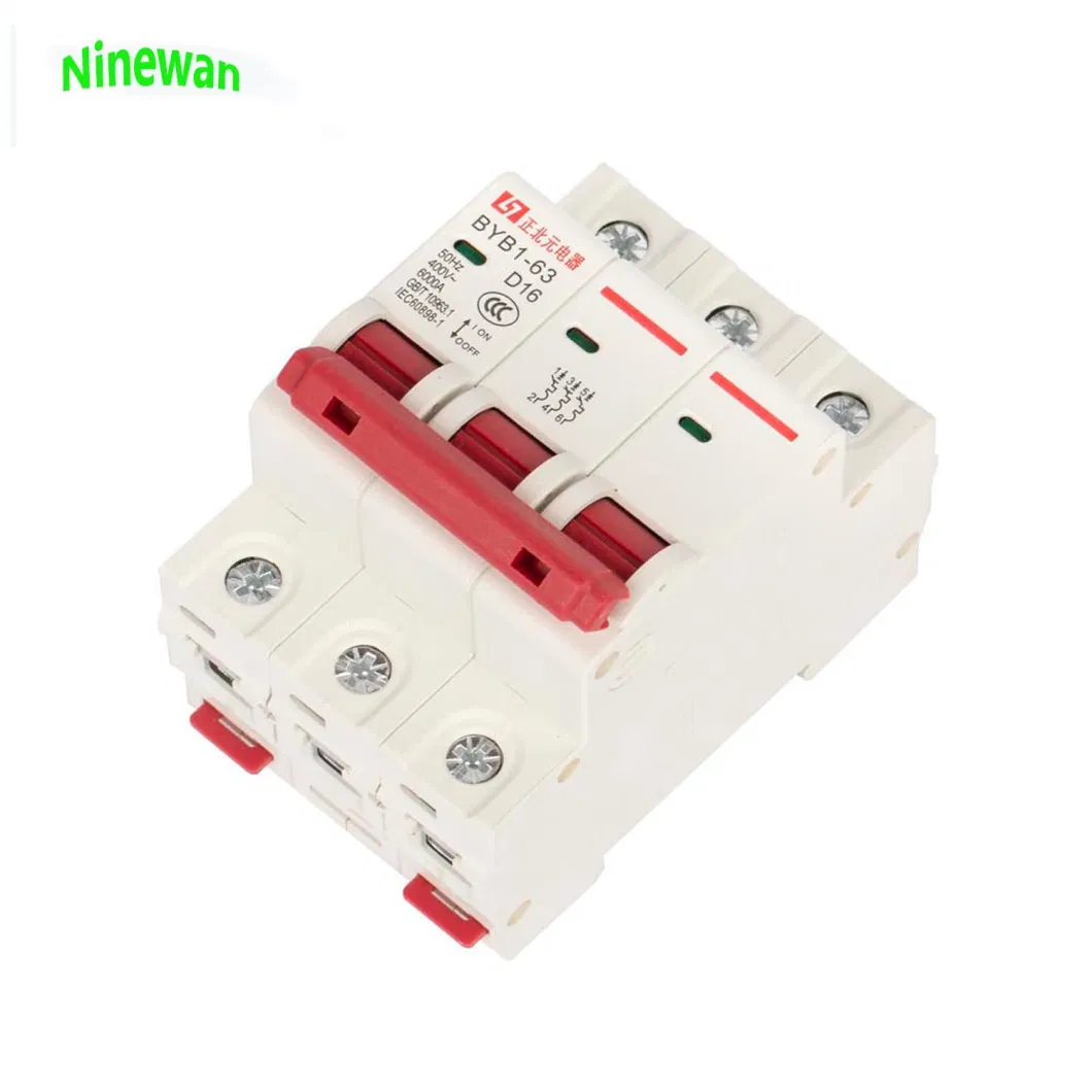 Byb-63 D16 3p 6ka Miniature Circuit Breaker MCB for Short Circuit Protection