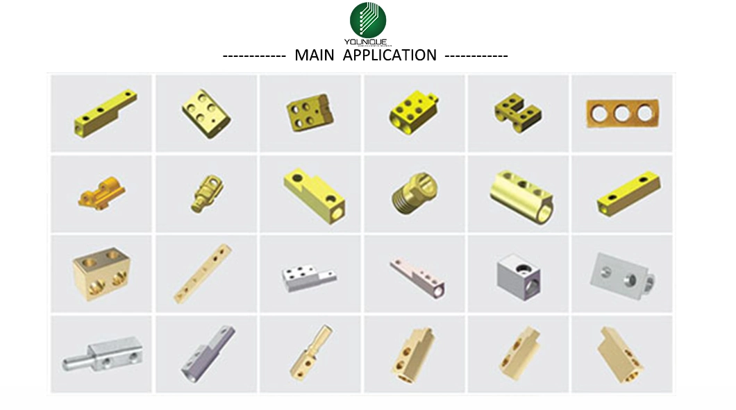 Brass Parts Machinery Automatic Cutting Drilling Tapping Equipment Brass Bus Bar Terminal Machine