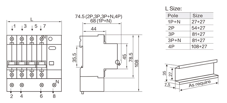 Air Singi Earth Leakage ELCB Miniature Circuit Breaker with CB Swmle-100