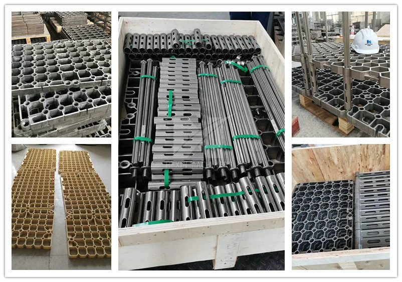 Cast Roller Hearth Trays Assembled with Roller Rails and Rollers for Heat Treatment Furnace Made by Lost Wax Casting Hx61009