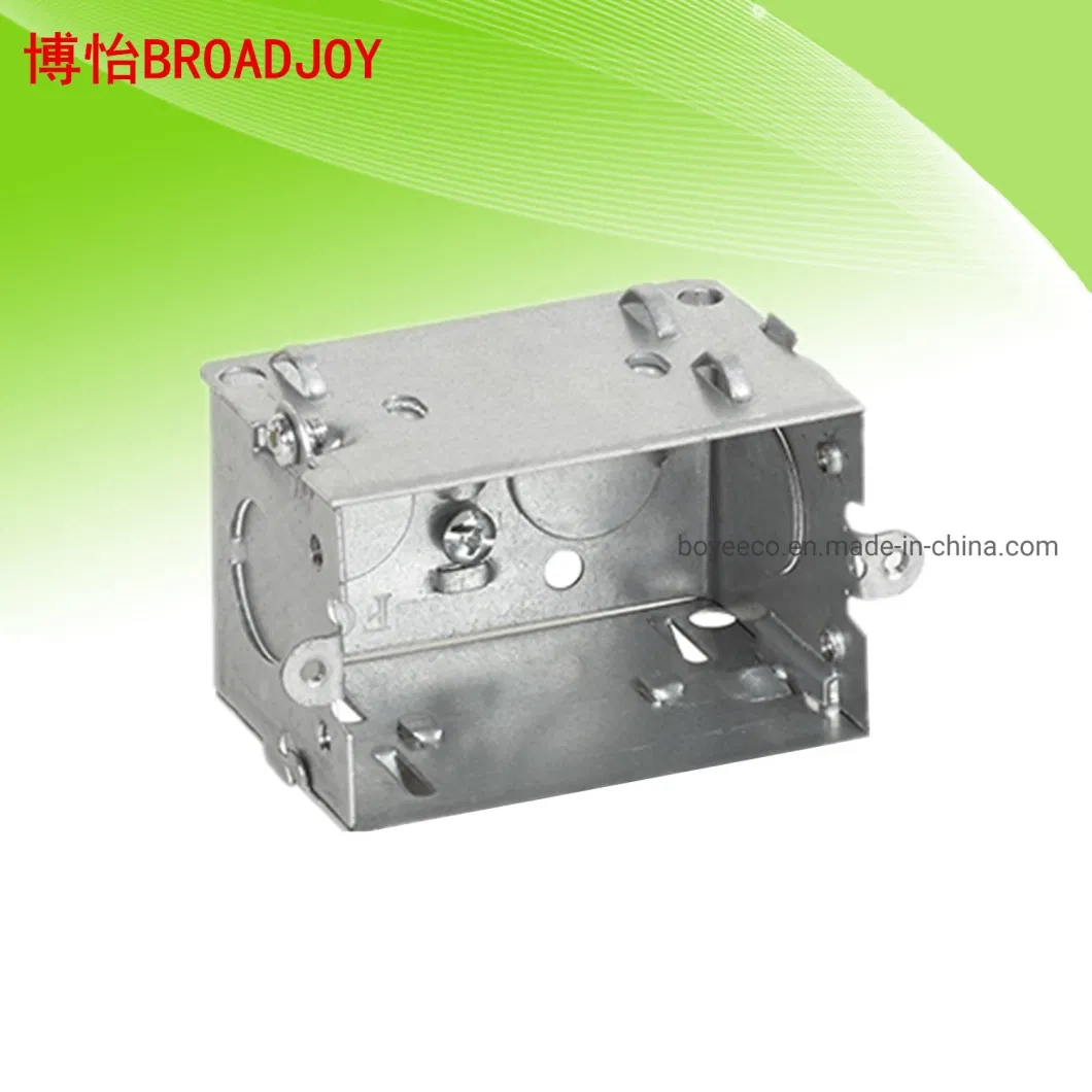 1 Gang Iron Steel Metal Box Electrical Cable Switch Galvanized Gi Box