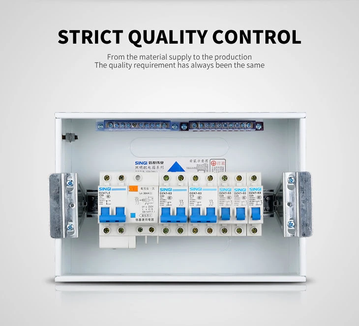 6 Ways Electrical Metal Enclosure Power MCB Box Board OEM Distribution Box