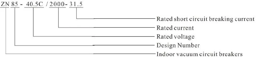 Zn85-40.5kv 1250-2000A Three-Phase AC Indoor High Voltage Vacuum Circuit Breaker Auto Reclose