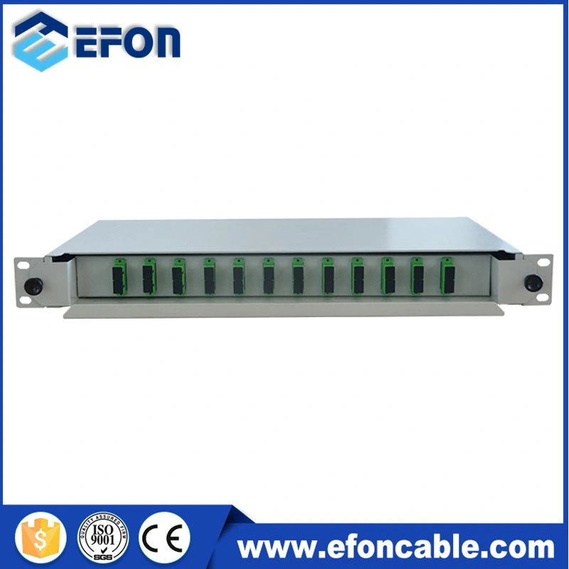 Rack Mount Slide-out Type 24 Fiber 48 Fiberfiber Distribution Enclosures Fiber Optic Patch Panel