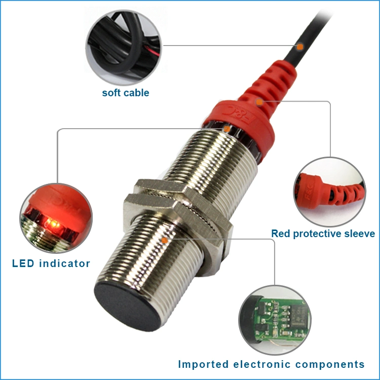 F&C M18 Proximity Switch Inductive Proximity Sensor Detection Switch NPN. No DC 12V-24V 5mm