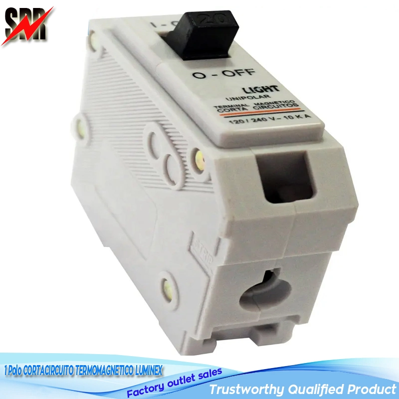 Single Pole Thermal Magnetic Mini Circuit Breaker Luminex Plug-in Type MCB