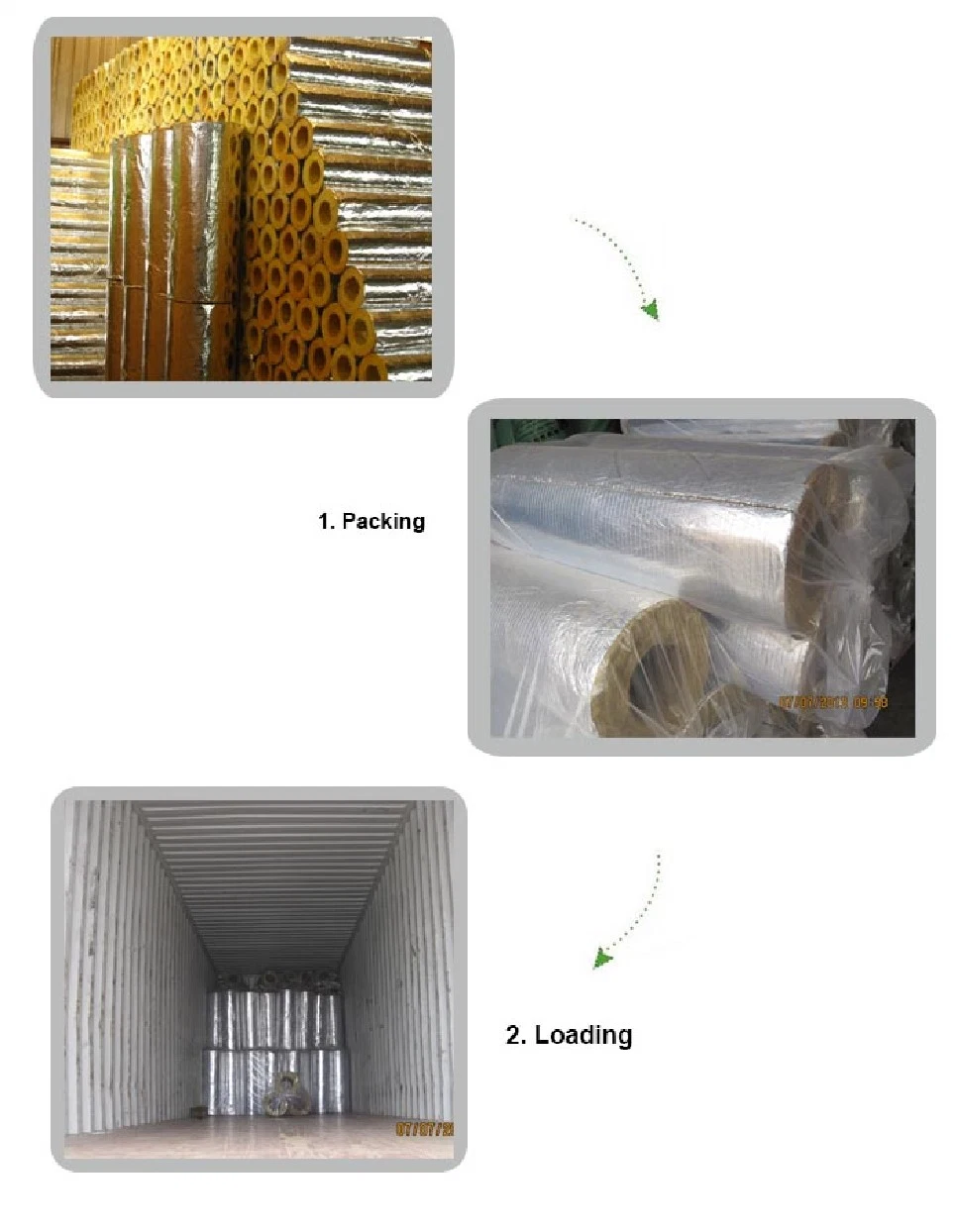 Aluminum Foil Fiberglass Insulation Fiber Glass Wool Pipe